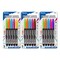 BAZIC Fine Tip Bright Color Permanent Markers w/ Pocket Clip (5/Pack)